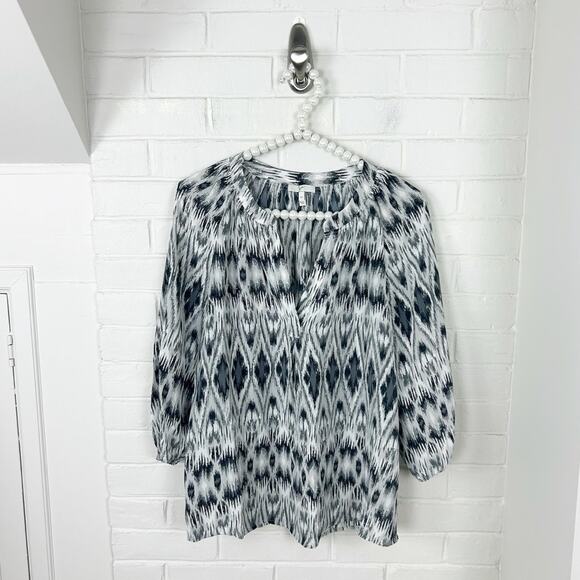Joie Ikat Patterned 100% Silk Blouse Size XS - Picture 1 of 8